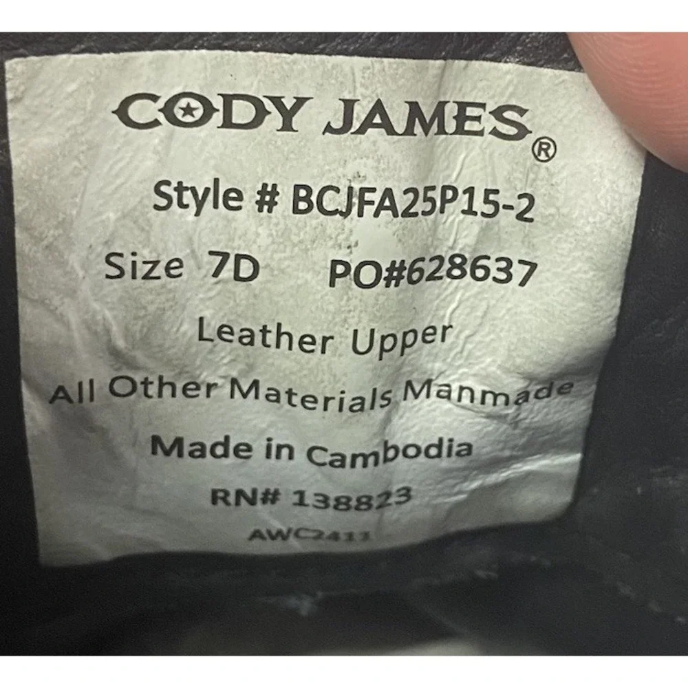 Cody James Ranger Chelsea Mens Leather Ankle Boots Zero Gravity Black Riding 7D